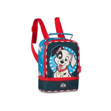 Imagem de Lancheira 101 Dálmatas Térmica Pelúcia Mochilete Kids Creche - 101 Dal