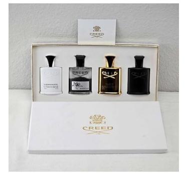Imagem de Kit Creed Aventuss Perfumes de Luxo, 4x30ml Fragrâncias, Embalagem Presenteável Branca com Acabamento Dourado