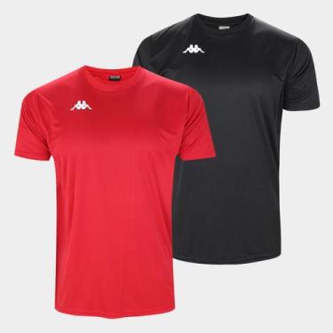 Imagem de Kit Camisa Kappa Fardamento Modena Com 2 Masculina, Vermelho, P