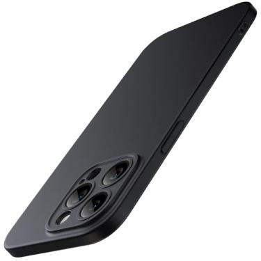 Imagem de JETech Capa Fina para iPhone 15 Pro Max 6,7 Polegadas com Lente de Câmera com Proteção Total, Ultrafina, Leve, Acabamento Fosco, Case Capinha Protetora Minimalista para Telefone (Titânio Preto)