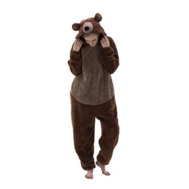 Imagem de Pijama COSUSKET Bear Monesie Brown Sherpa