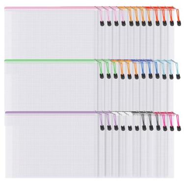 Imagem de HSHGZSR Sacos de arquivo, bolsa de arquivo com zíper, bolsa de plástico à prova d'água, bolsa com zíper A4 translúcida, bolsa de armazenamento de arquivos, sacos de armazenamento de tabuleiro de jogos