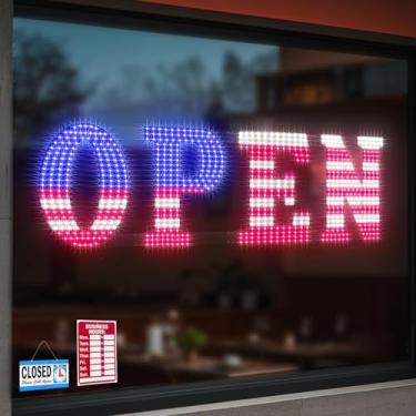 Imagem de letreiro de LED aberto