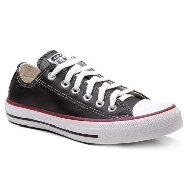 All Star Preto Feminino Couro