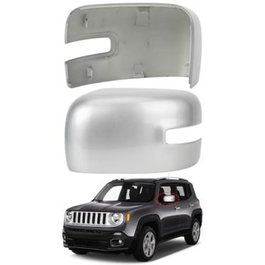 Imagem de LOIYLLEN Substituição da capa do espelho lateral do motorista para Jeep Renegade 2015 2016 2017 2018 2019 - Capas de espelho do lado esquerdo, acessórios de tampa do espelho retrovisor com lâmpada