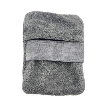 Imagem de OIIBWQ Bolsa para remoção de areia, luva para areia, limpador de lenços umedecidos leves e práticos, acessórios de praia para esportes aquáticos ao ar livre, Cinza, S