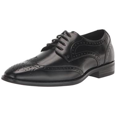 Imagem de STACY ADAMS Sapato Oxford masculino Kaine Wingtip preto, 1,5 criança grande, Preto, 1.5 Big Kid