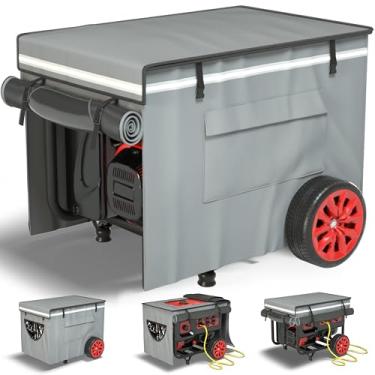 Imagem de GEHENG- Tampas do gerador durante a execução, tampa do gerador, 28 "C x 20" L x 20 "A Tampa do gerador à prova d'água para serviços pesados, produção de camada dupla 600D + 210, para