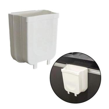 Imagem de Lixeira de Cozinha Retrátil para Porta Gaveta Glide 5l Branco Mek