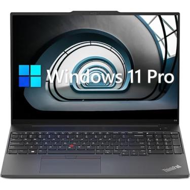 Imagem de Lenovo Laptop ThinkPad E16 Business, tela WUXGA de 16 polegadas, AMD Ryzen 5 7530U (Beat i7-1165G7), 16 GB de RAM, SSD PCIe de 512 GB, webcam, HDMI, RJ-45, leitor de impressão digital, Wi-Fi 6,