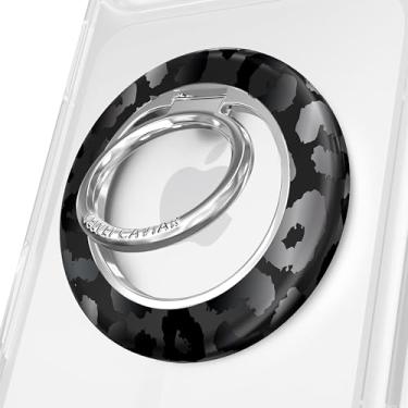 Imagem de VELVET CAVIAR Compatível com MagSafe Phone Grip 2.0 | Suporte de anel magnético fofo | Suporte de dedo | Acessório Pop On para iPhone 17, 16, 15, 14, 13, 12 | Leopardo preto