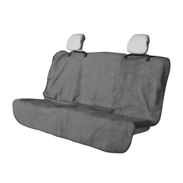 Imagem de Zinytrae Capa protetora de banco traseiro para cães e crianças, capa universal impermeável para banco traseiro para carro, caminhão, van e SUV, capas de carro laváveis na máquina (cinza, 1 peça de