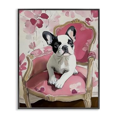 Imagem de Stupell Industries Sweetest Dog empoleirado preto emoldurado arte giclée, design por Annabelle Hall, 20 x 16