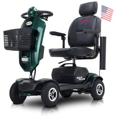 Imagem de Cadeira de Rodas Elétrica Metro Mobility, Novo Scooter Outdoor 4 Rodas,Scooter Adulto 136kg Dobrável ,Bateria 12V20AH*2,Alcance Máximo de