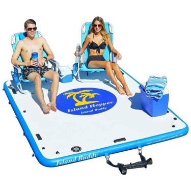 Imagem de Plataforma Inflável para Lagos, Praia e Piscinas Suporta até 453 Quilos, ISLAND HOPPER...