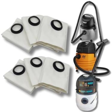 Imagem de Kit 6 Sacos Aspirador de Pó Descartável Compatível com Modelos Electorlux A9 A10 A10T A10 SMART A13 Black+Decker LAS1100 WAP ST10