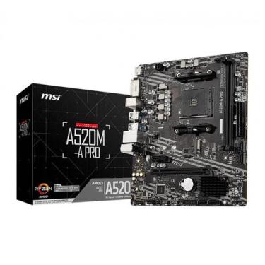 Imagem de Placa mae msi a520m-a pro ddr4 socket amd m-atx chipset amd a520 a520m