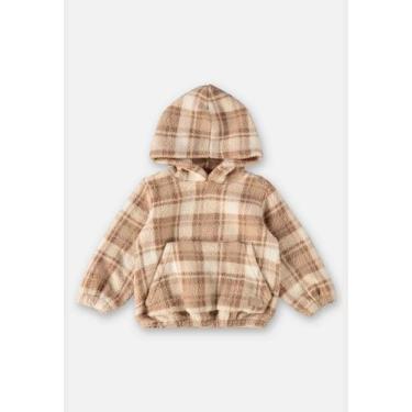 Imagem de Blusão Xadrez Infantil para Meninos Up Baby, Marrom, 4