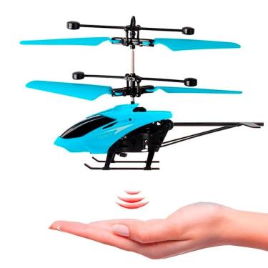 Imagem de Brinquedo Helicóptero Voa Drone Sensor Infantil Recarregável