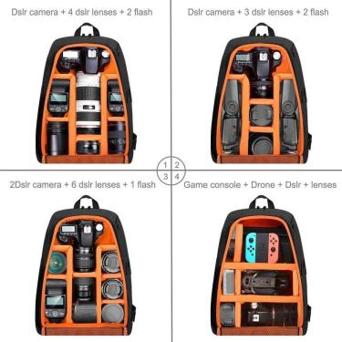 Imagem de Mochila Fotográfica Prova D`Água Light Pro Dslr Dji Ronin-Sc