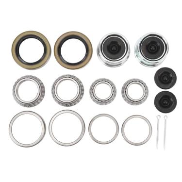 Imagem de QANYEGN 2 conjuntos de rolamentos do cubo roda do eixo do reboque, kit de rolamentos do eixo do reboque L68149 L44649 para eixos de reboque de 1 a 1/16 pol. a 1 a 3/8 pol. 3500