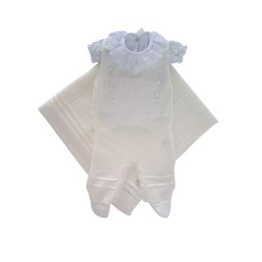 Imagem de Saída de Maternidade Jardineira 3 Peças - Kowak, Off, White, RN