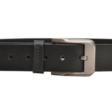 Imagem de Cinto Masculino Em Couro Freeway Grid 4 Cm De Largura, Preto, P