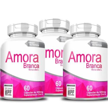 Imagem de Suplemento Amora Branca 60 Cápsulas 3 Unidades - 4Elementos