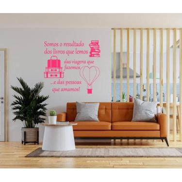 Imagem de Adesivo frase Somos o resultado parede decoração sala, quarto, cozinha