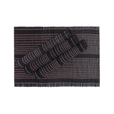 Imagem de Kit Jogo Americano Bambu 4 Peças Unicolor Preto Jolitex