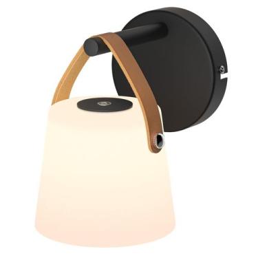 Imagem de Arandela de parede TACAHE operada por bateria com abajur de vidro 3000