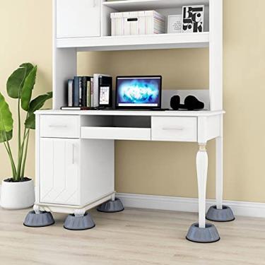 Imagem de Conjunto de almofadas de arruela antiderrapante, pacote com 4 almofadas de material ABS à prova de choque com cancelamento de ruído para máquina de lavar, mesa de jantar, geladeira, com base