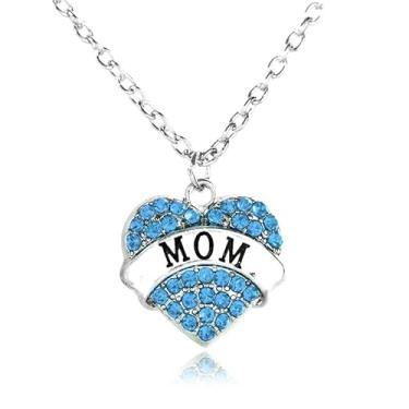 Imagem de Colar para mãe, presente de filha, filho, dia das mães, presente com pingente de coração para mulheres, presente de aniversário para mãe