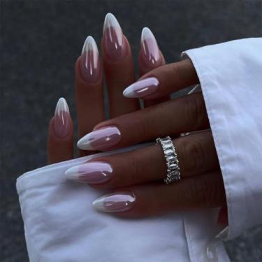 Imagem de Decoração de unhas, unhas postiças, cola de cobertura completa nas unhas, bastão de acrílico nas unhas para decoração de manicure feminina