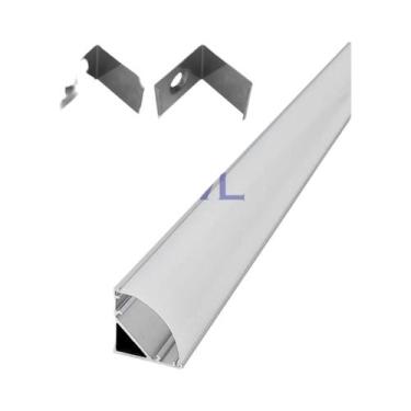 Imagem de Perfil De Alumínio Para Fita De LED De 8-12mm Formato U/V Pacote De 2-