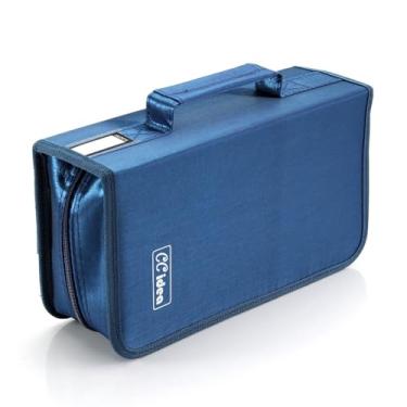 Imagem de 128 Capacidade suporte para CD/DVD, armazenamento, pasta da CCidea, Azul, L11 xW 6 x H3.5 INCH