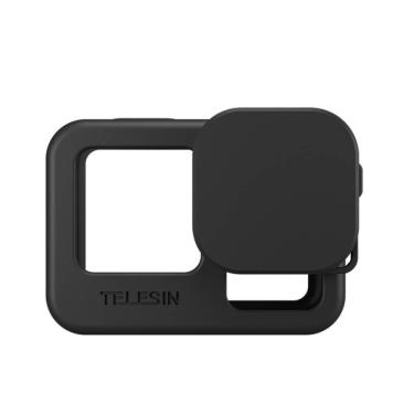 Imagem de Capa de Silicone para GoPro Hero 13/12/11/10/9 Black + Tampa para Lente - Telesin