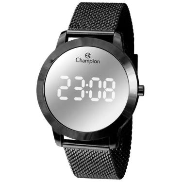 Imagem de Relógio Champion Feminino Ref: Ch40106k Led Espelhado Mesh Black