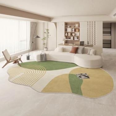 Imagem de Tapetes grandes para decoração de quarto e sala de estar, carpete em formato irregular, pelúcia, grosso, lavável (200x300 cm/I)