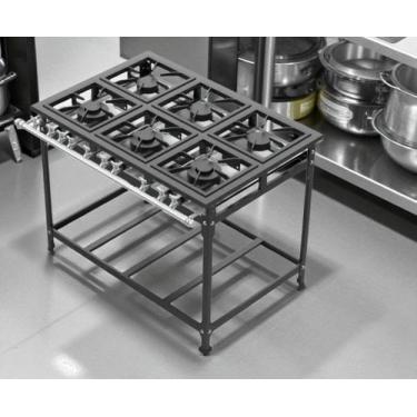 Imagem de Fogão Industrial 6 Bocas 30x30 P5 Leona - Mr Fogões