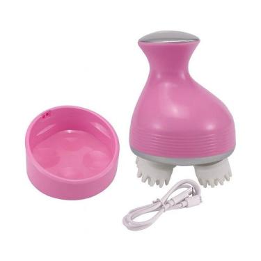 Imagem de Massageador Rosa de Cabeça Corpo Pescoço Recarregável USB - B2
