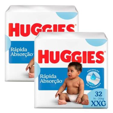 Imagem de Kit 2 Fralda Huggies Tripla Proteção Tamanho XXG Pacote Mega 32 Fralda