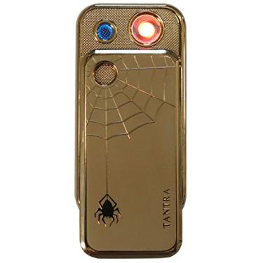 Imagem de Prestige Import Group – Tantra Arana Incandescente Incandescente Eletrônico de indução soprando Incandescente Espiral À prova de vento USB Isqueiro recarregável, Dourado