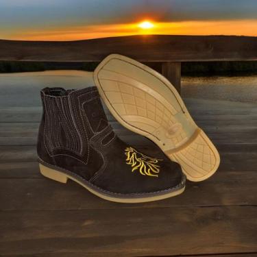 Imagem de Botina Cavalgada de Couro Legitimo Artesanal Unissex - Leather.Art, Ca