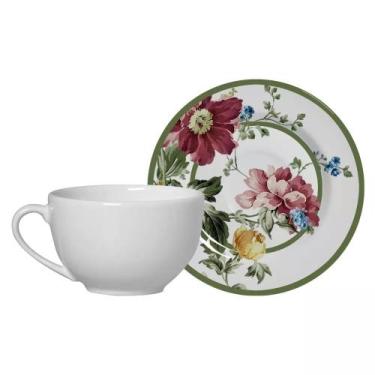 Imagem de Conjunto com 6 Xícaras de Chá com Pires Marselha 250ml - Alleanza Cerâ