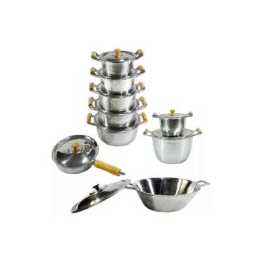 Imagem de Jogo Caçarola,frigideira,caldeirões E Tacho Alumínio Fundido