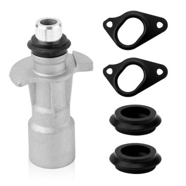 Imagem de Conector de entrada do refrigerador de óleo do motor de alumínio compatível com Land Rover LR4 Range Rover e Range Rover Sport Replace# LR028136 LR011997 AJ812249 C2Z18658