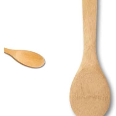 Imagem de Colher de Bambu 30cm Multiuso – Colher de Pau Madeira Natural Ecológica para Cozinha