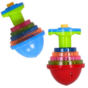 Imagem de Pião Lançador Eletrônico Musical Luz Som Infantil Brilhante Sortido - Castela