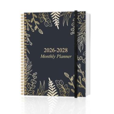 Imagem de Agenda mensal 2026-2028, calendário de três anos de setembro de 2025 a dezembro de 2028 com encadernação espiral, bolso interno, fecho elástico, agenda de 40 meses para casa | escola | escritório